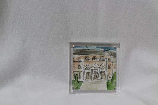 Delta Delta Delta Acrylic Framed House Painting
