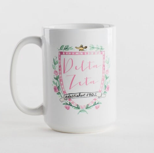 Delta Zeta Motif Mug