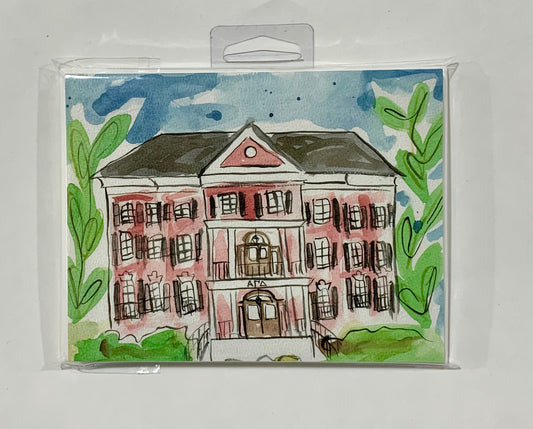 Alpha Gamma Delta Sorority House Notecard Set