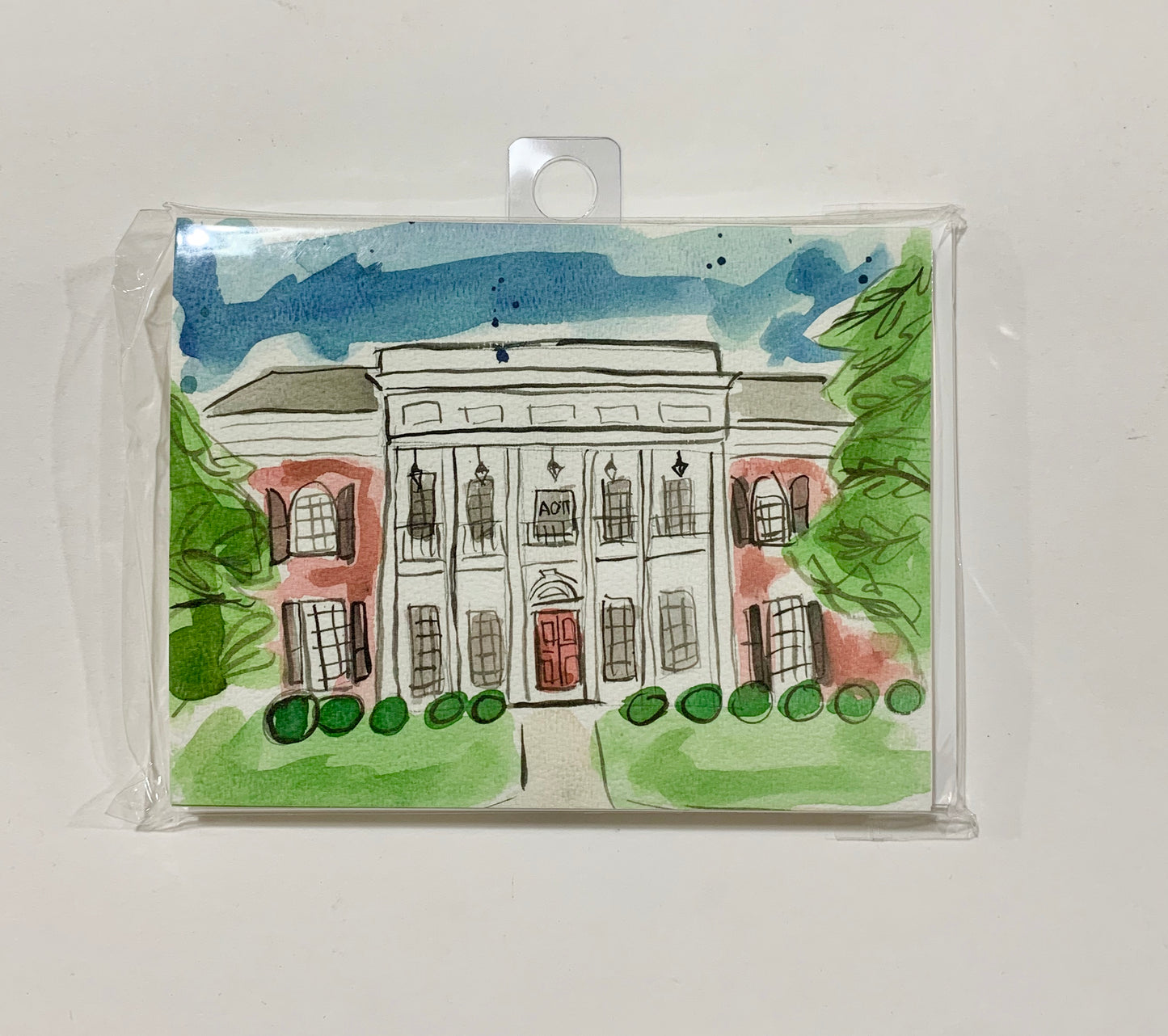 Alpha Omicron Pi House Notecard Set