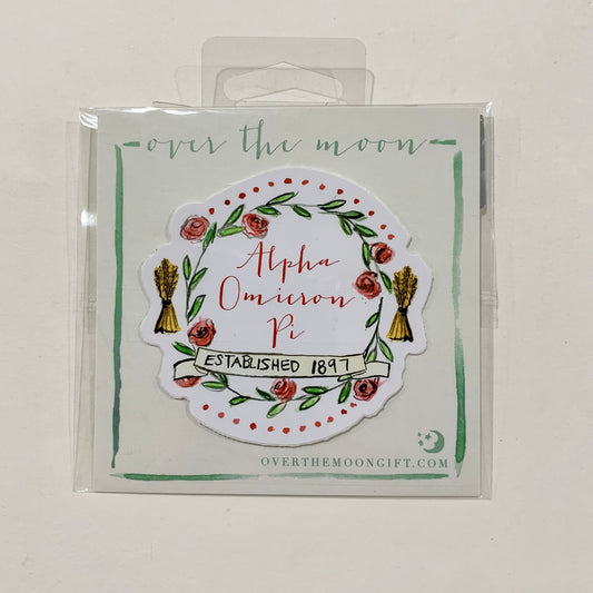 Alpha Omicron Pi Motif Decal