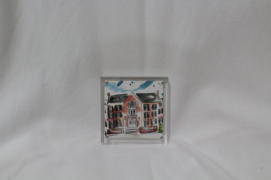 Kappa Alpha Theta Acrylic Framed House Painting