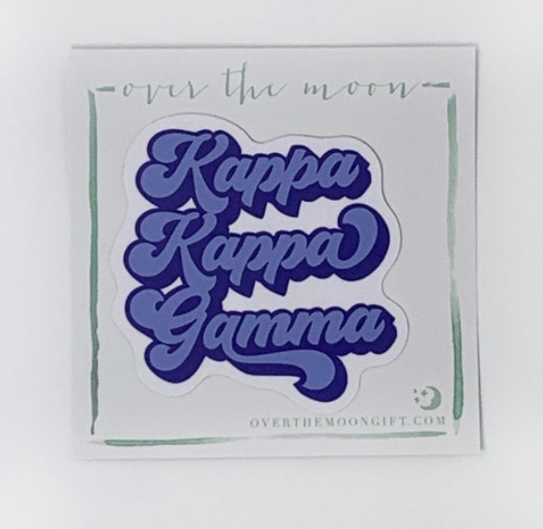 Kappa Kappa Gamma Retro Decal