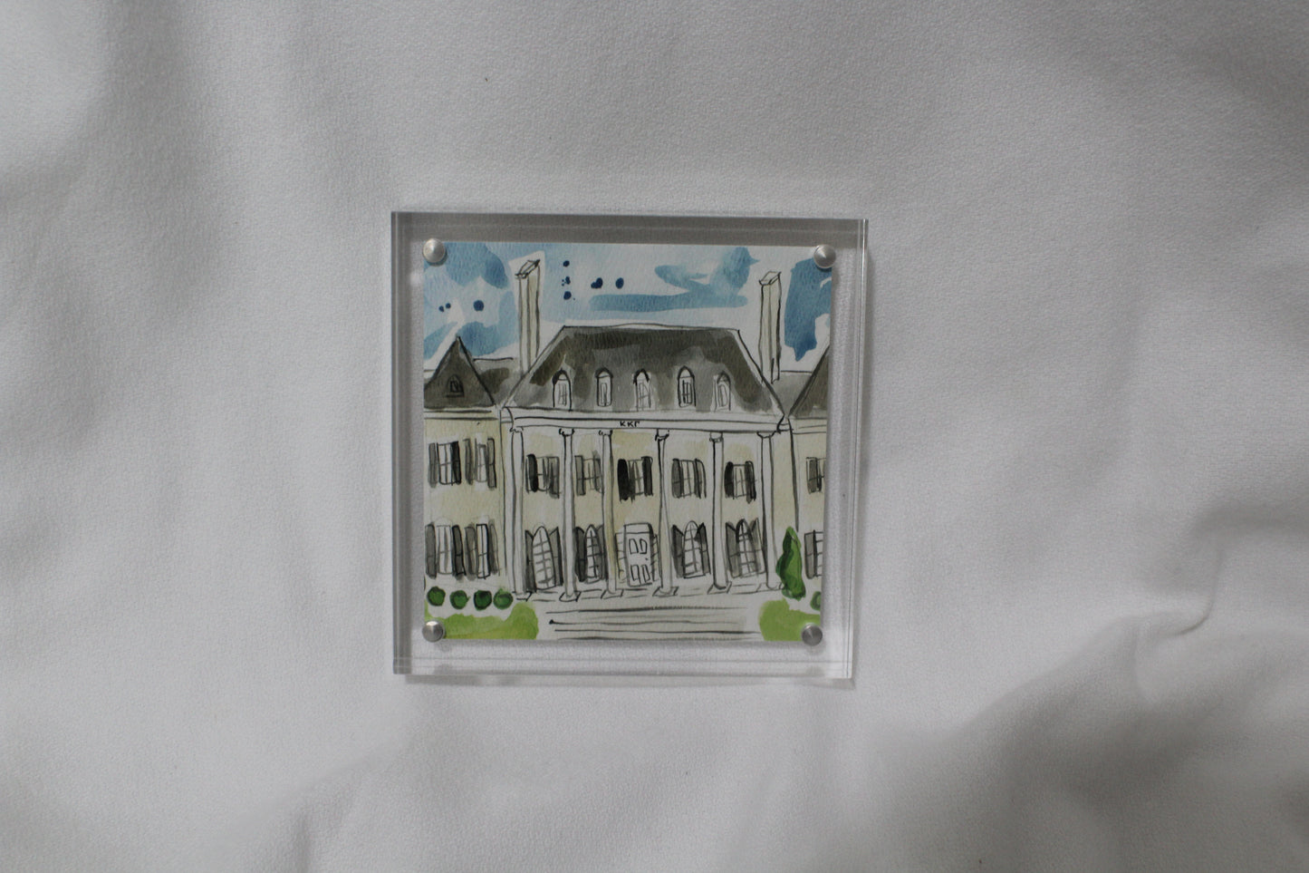 Kappa Kappa Gamma Acrylic Framed House Painting