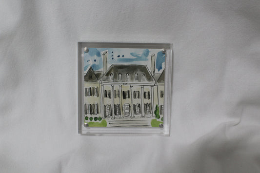 Kappa Kappa Gamma Acrylic Framed House Painting
