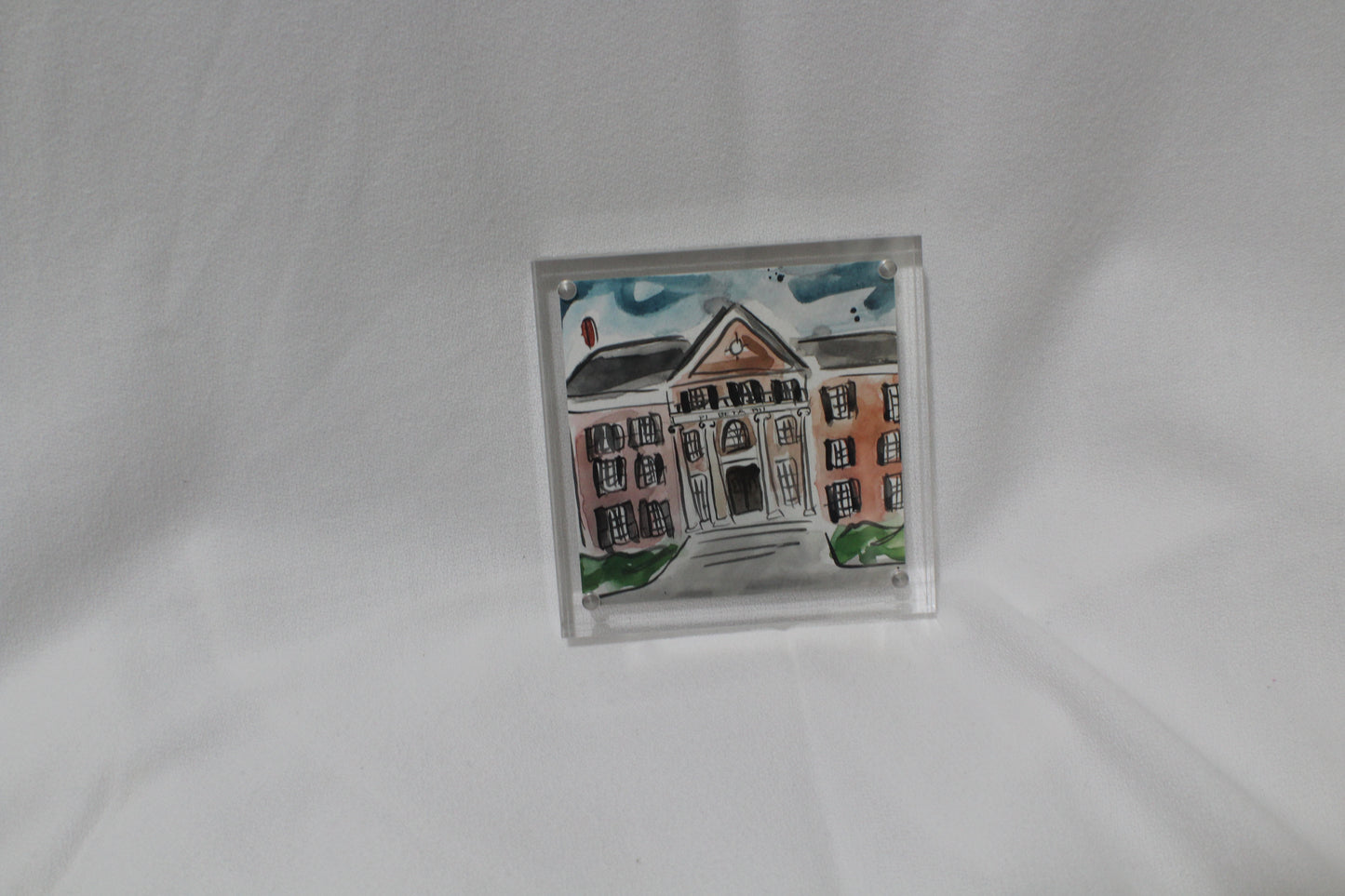 Pi Beta Phi Acrylic Framed House Painting