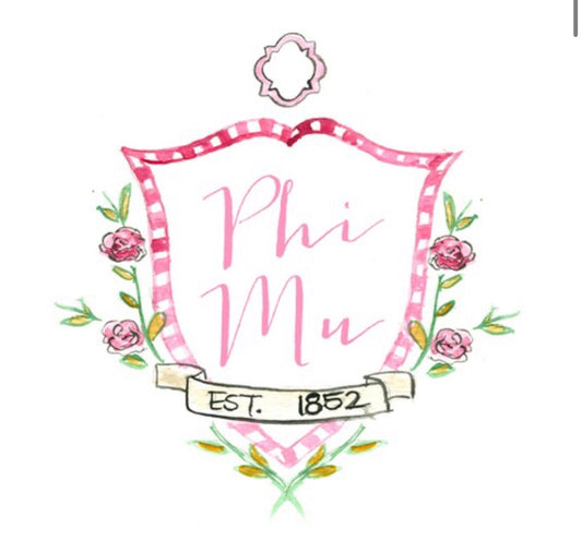 Phi Mu Motif Decal