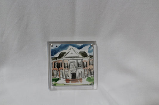 Zeta Tau Alpha Acrylic Framed House Painting