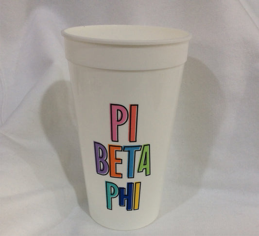 Pi Beta Phi Colorful Stadium Cup