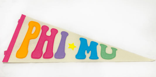Phi Mu Pennant Flag