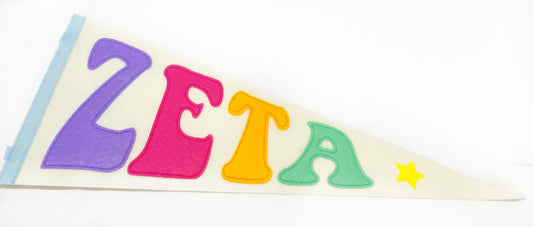 Zeta Tau Alpha Pennant Flag